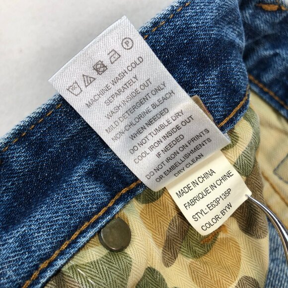 PRPS Jeans Men's 28x28 Blue Demon Distressed‎ Button Fly Straight Japanese Denim - Picture 15 of 16